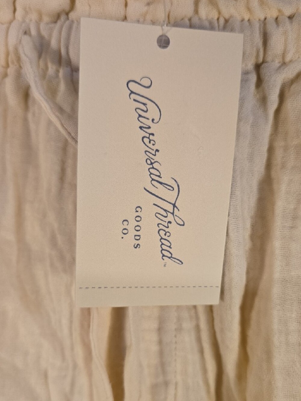 Universal Thread Light Cream Linen-Blend Drawstring Shorts - Picture 2 of 8